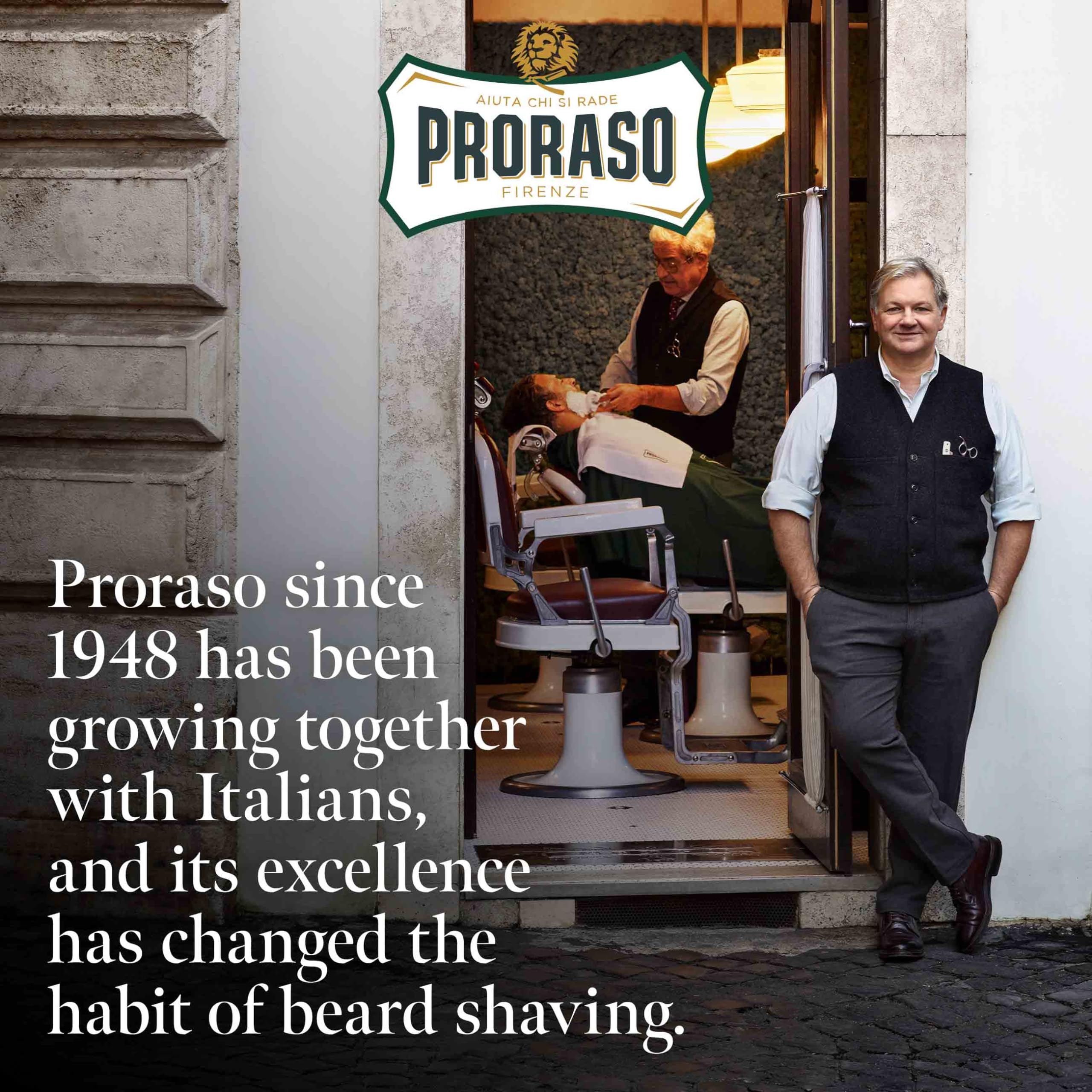 Proraso Single Blade Beard Wash, Azur Lime, 6.8 fl. oz